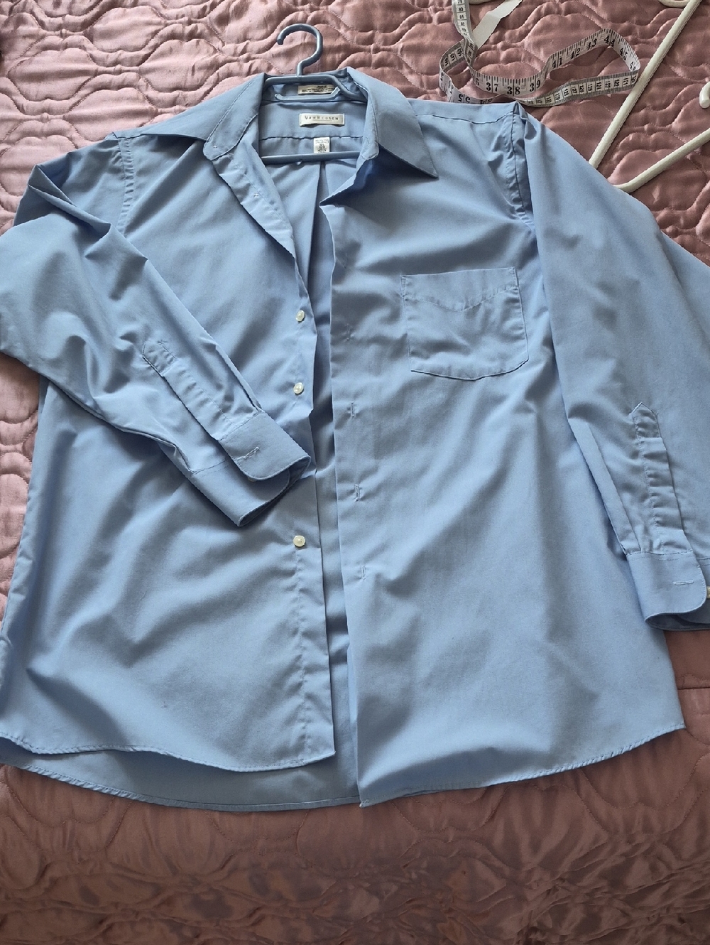 Van Heusen Light Blue Dress Shirt - Poplin Button-Up